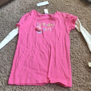 NEVER WORN Gymboree birthday girl shirt